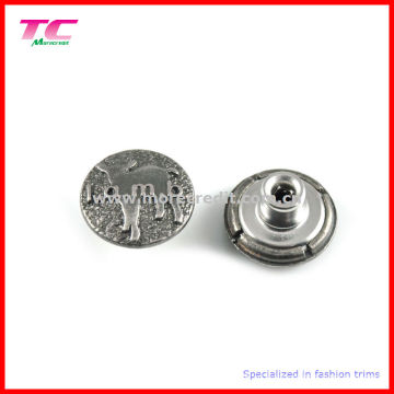 Metal Single Pin Button para Jeans